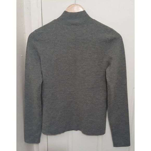 Joseph fine merino wool womens small mockneck sweater gray - Picture 5 of 9